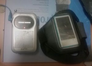 A pair of items often used as listening material during training.
