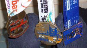 3 Marathon Medals down, several more to come...God Willing.